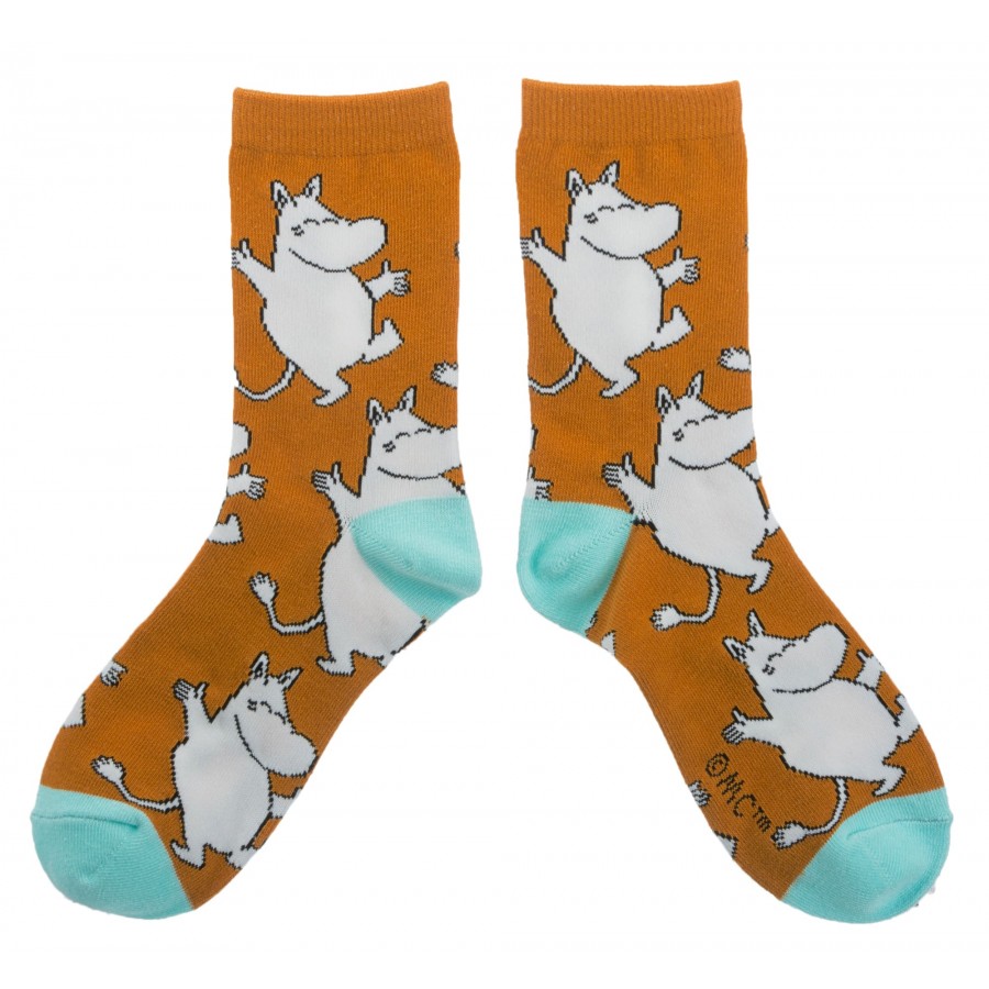 Носки женские Moomin Happy Brown/Mint Носки женские Moomin Happy Brown/Mint
